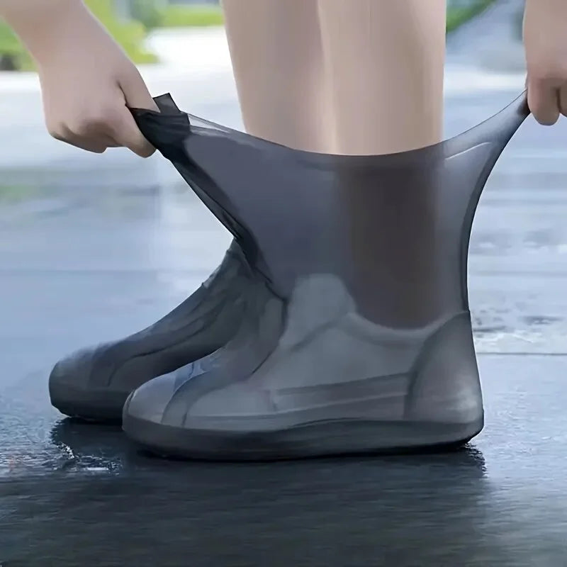 Botas de chuva antiderrapantes reutilizáveis para sapatos